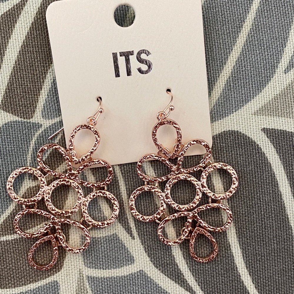 Rose gold earrings
